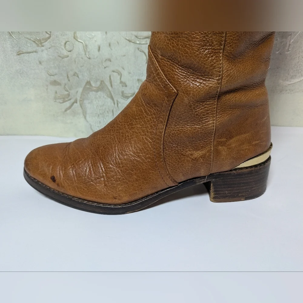 Louise et Cie Tan Leather Over-the-Knee Riding Boots